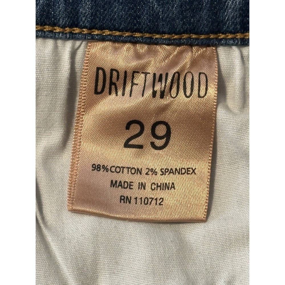 Free People x Driftwood Brandi Denim Bermuda Shorts Sz 29 8.5" Embroidered Boho - Picture 6 of 6